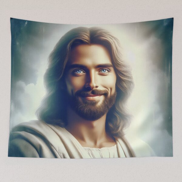 Item preview, Jesus Smiling , Jesus Christ , Jesus Face, Lord Christ, Christian designed and sold by stylishdzign.
