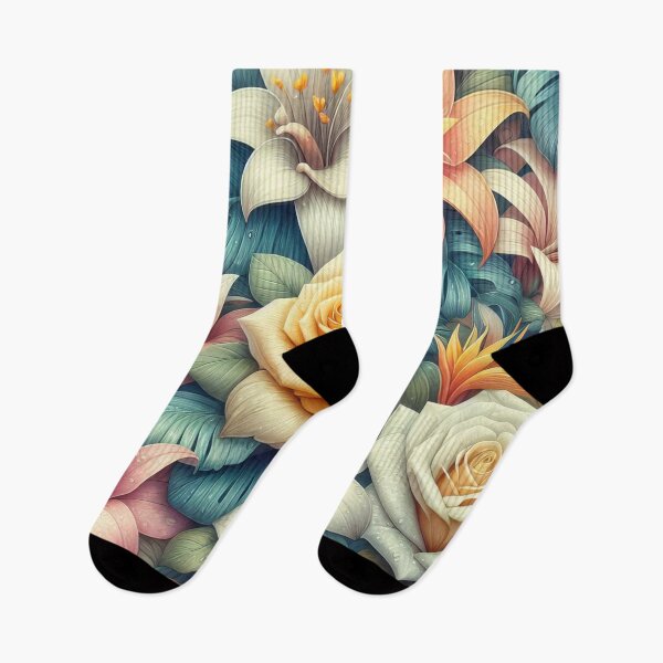 Item preview, Blossom Whispers Delicate Dance of Lilies and Roses" designed and sold by ArtComixHaven.