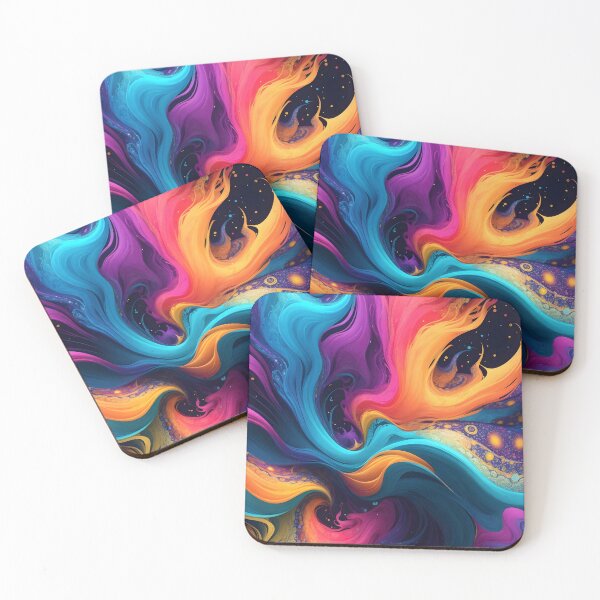 Item preview, Vibrant Abstract Artwork: A Dance of Colors Unleashing Creative Energy and Imagination designed and sold by PillowTalkyZone.