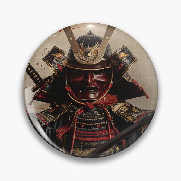 Item preview, In the Eyes of Honor: Intense Close-up of a Samurai in Traditional Gear designed and sold by Mullet Monkey.