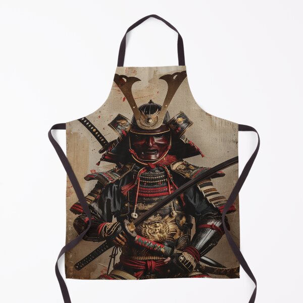 Item preview, In the Eyes of Honor: Intense Close-up of a Samurai in Traditional Gear designed and sold by Mullet Monkey.