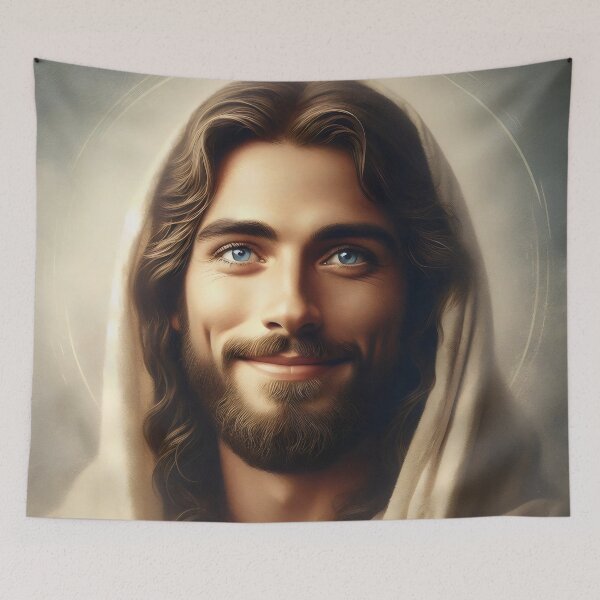 Item preview, Jesus Smiling , Jesus Christ , Jesus Face, Lord Christ, Christian designed and sold by stylishdzign.