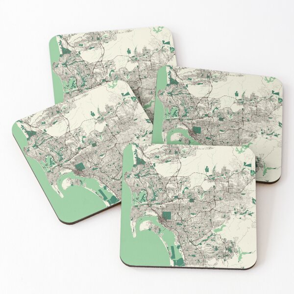 Item preview, San Diego Street Map designed and sold by mapsbymo.