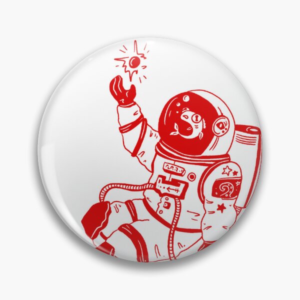 Item preview, Astronautical: fish in a spacesuit (red and white) designed and sold by TheDoodlemancer.