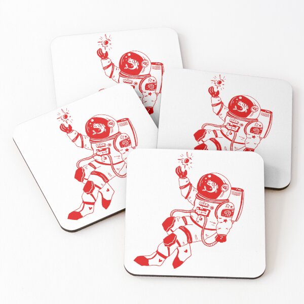 Item preview, Astronautical: fish in a spacesuit (red and white) designed and sold by TheDoodlemancer.