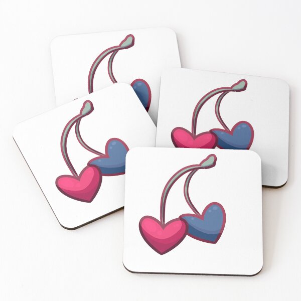 Item preview, Pink&Blue Heart Cherry Sticker designed and sold by Maidens-Shop.