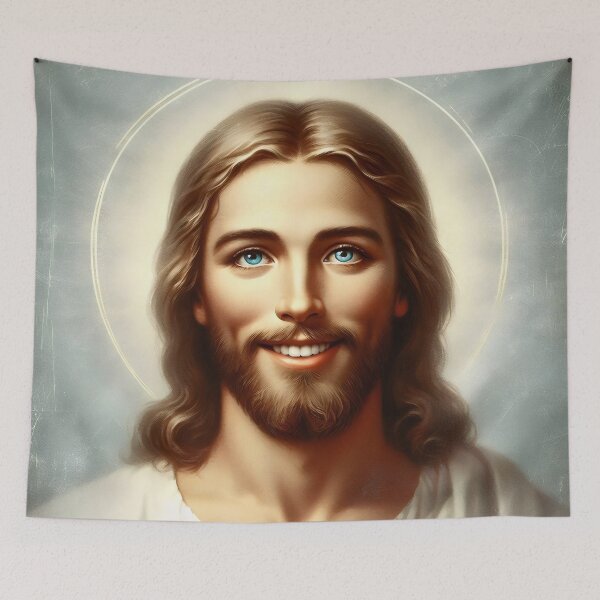 Item preview, Jesus Smiling , Jesus Christ , Jesus Face, Lord Christ, Christian designed and sold by stylishdzign.