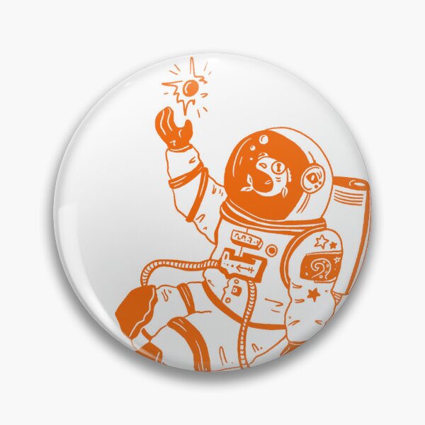 Item preview, Astronautical: fish in a spacesuit (orange and white) designed and sold by TheDoodlemancer.