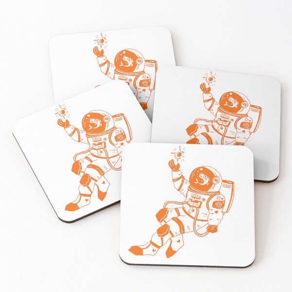 Item preview, Astronautical: fish in a spacesuit (orange and white) designed and sold by TheDoodlemancer.