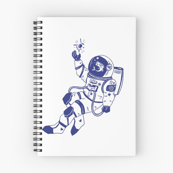 Item preview, Astronautical: fish in a spacesuit (navy and white) designed and sold by TheDoodlemancer.
