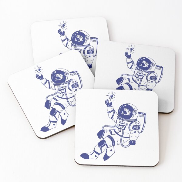 Item preview, Astronautical: fish in a spacesuit (navy and white) designed and sold by TheDoodlemancer.