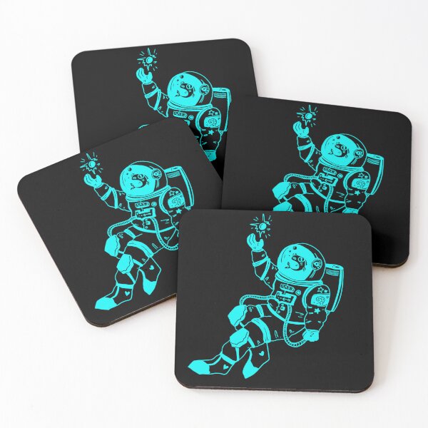 Item preview, Astronautical: fish in a spacesuit (cyan and black) designed and sold by TheDoodlemancer.