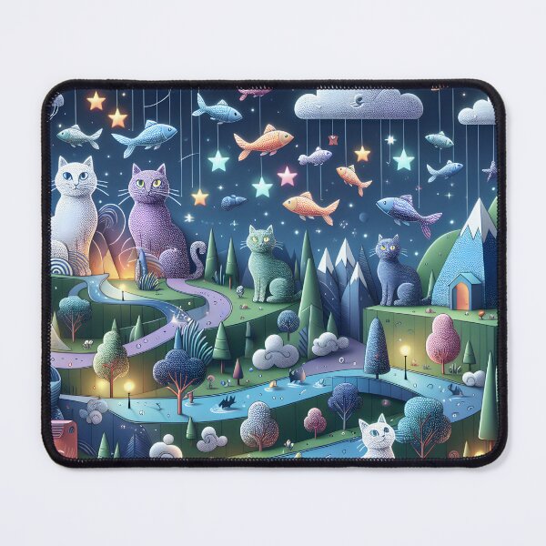 Item preview, "Harmony's Haven: Kitty & Fish Coexistence Art Collection" designed and sold by MindVibe.