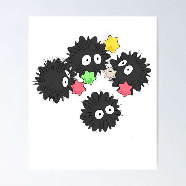 Item preview, Wandering soot (makkuro kurosuke) Cute black fluffs designed and sold by VickyUrsini.