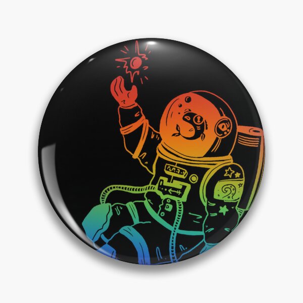 Item preview, Astronautical: fish in a spacesuit (dark rainbow) designed and sold by TheDoodlemancer.