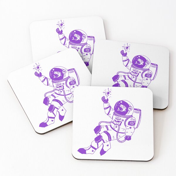 Item preview, Astronautical: fish in a spacesuit (purple and white) designed and sold by TheDoodlemancer.