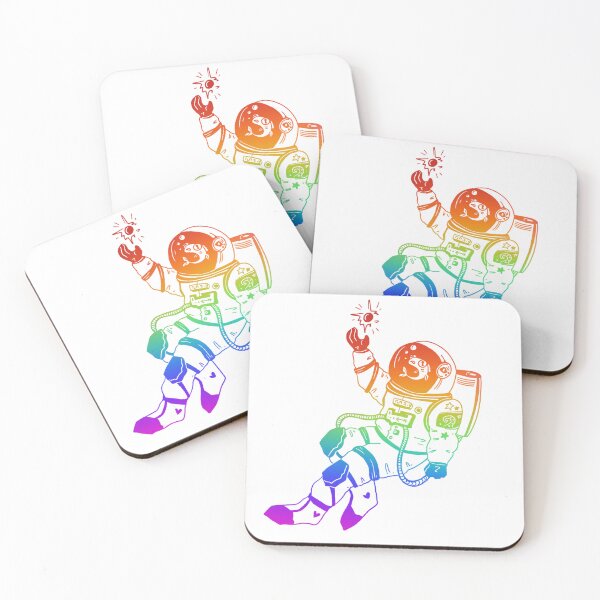 Item preview, Astronautical: fish in a spacesuit (light rainbow) designed and sold by TheDoodlemancer.