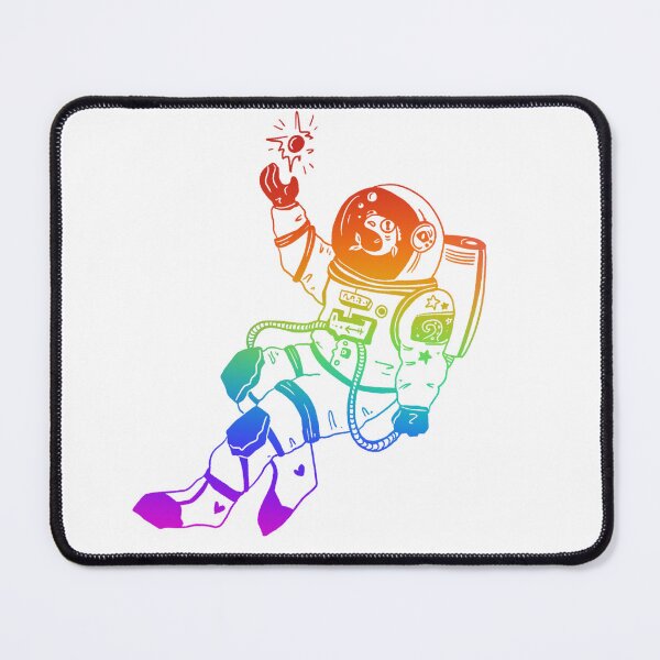Item preview, Astronautical: fish in a spacesuit (light rainbow) designed and sold by TheDoodlemancer.