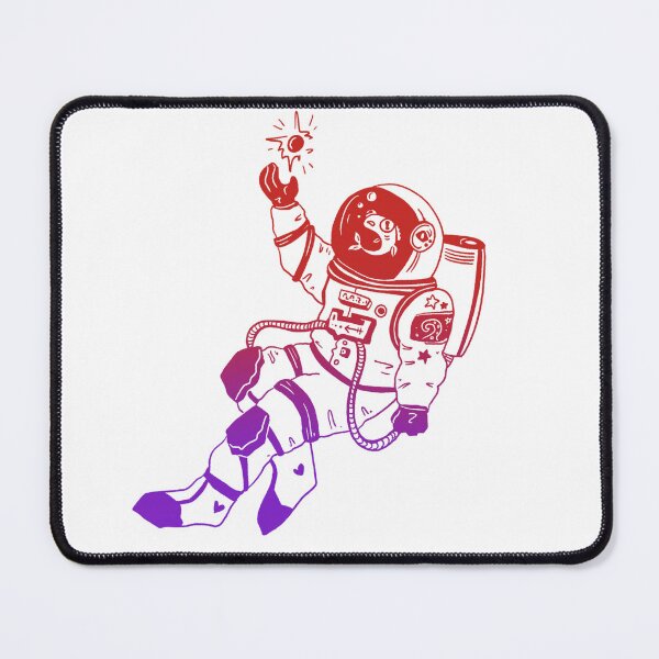 Item preview, Astronautical: fish in a spacesuit (light retro purple and red) designed and sold by TheDoodlemancer.