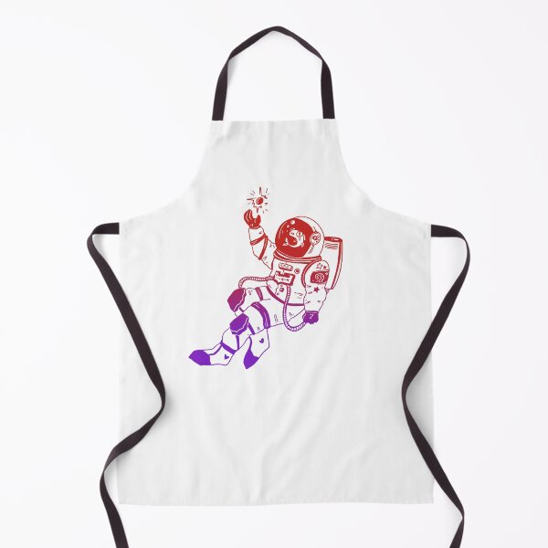 Item preview, Astronautical: fish in a spacesuit (light retro purple and red) designed and sold by TheDoodlemancer.