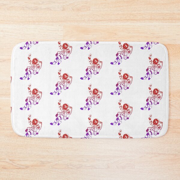 Item preview, Astronautical: fish in a spacesuit (light retro purple and red) designed and sold by TheDoodlemancer.