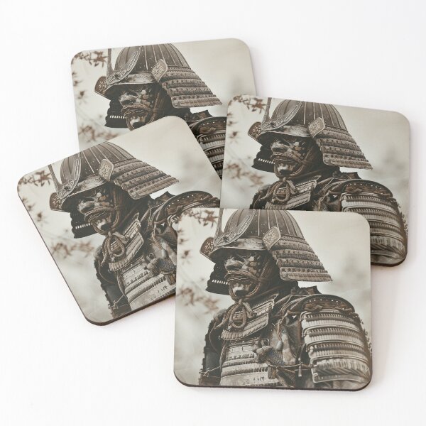 Item preview, Soulful Samurai: Detailed Portrait of a Warrior in Traditional Armor designed and sold by Mullet Monkey.