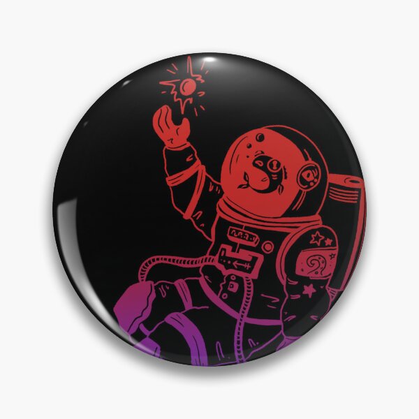 Item preview, Astronautical: fish in a spacesuit (dark retro purple and red) designed and sold by TheDoodlemancer.
