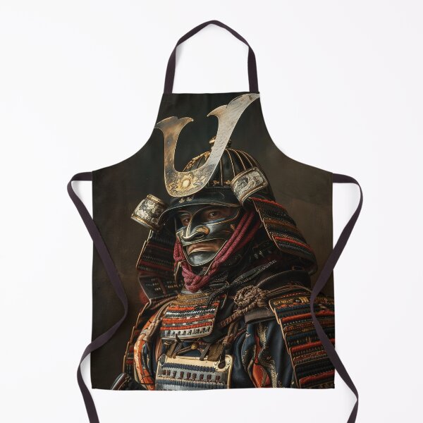 Item preview, Icon of Bushido: Detailed Close-up of a Traditional Japanese Samurai in Armor designed and sold by Mullet Monkey.