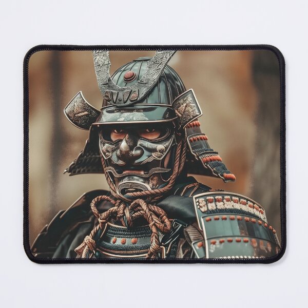 Item preview, Echoes of the Past: Detailed Portrait of a Samurai Warrior in Classic Armor designed and sold by Mullet Monkey.