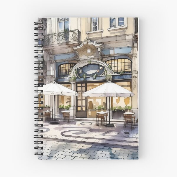 Item preview, A charming café with outdoor seating, elegant architecture, and intricate tile flooring under a sunny sky designed and sold by homydesign.