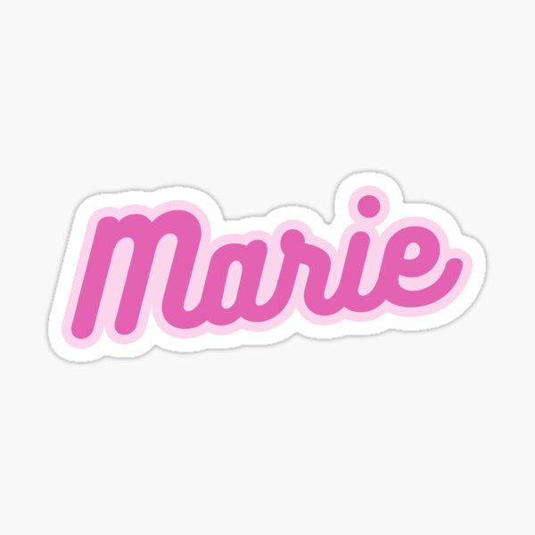 Marie Name Tag Stickers for Sale | Redbubble