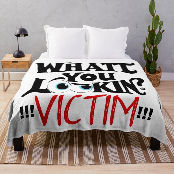 Item preview, What You Looking; Victim; designed and sold by StickerApe.