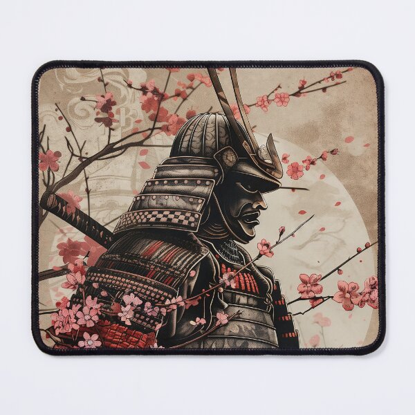 Item preview, Warrior's Pride: Detailed Portrait of a Japanese Samurai in Traditional Plate Armor designed and sold by Mullet Monkey.