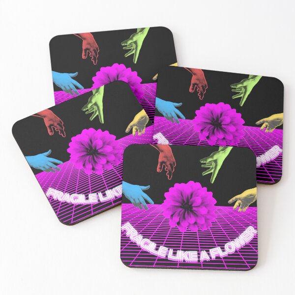 Item preview, pink flower with colorful hands on pink neon net  designed and sold by paggorek.