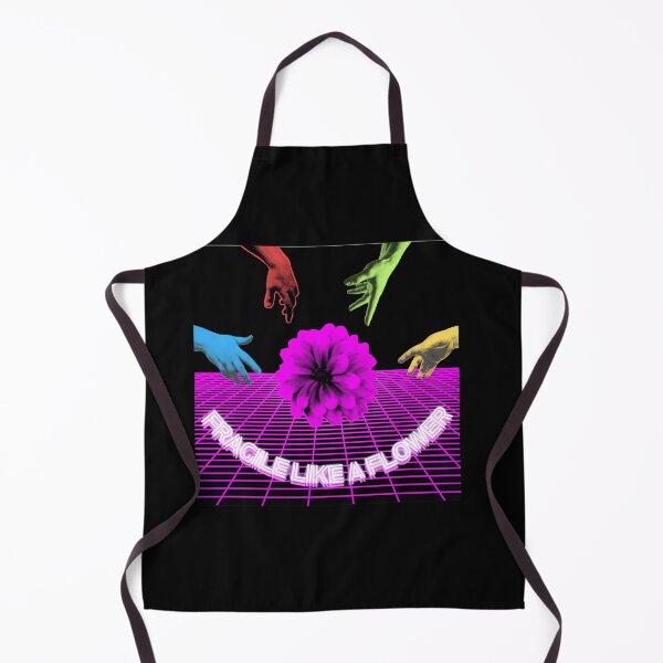 Item preview, pink flower with colorful hands on pink neon net designed and sold by paggorek.