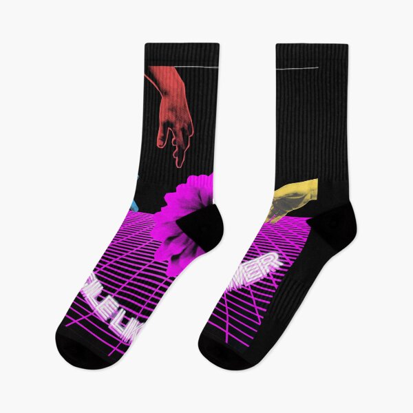 Item preview, pink flower with colorful hands on pink neon net  designed and sold by paggorek.