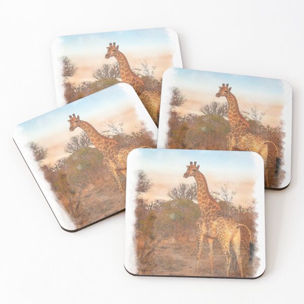Item preview, Giraffe Poses for the Camera in the African Wild Watercolour designed and sold by jrtwynam.