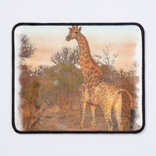 Item preview, Giraffe Poses for the Camera in the African Wild Watercolour designed and sold by jrtwynam.