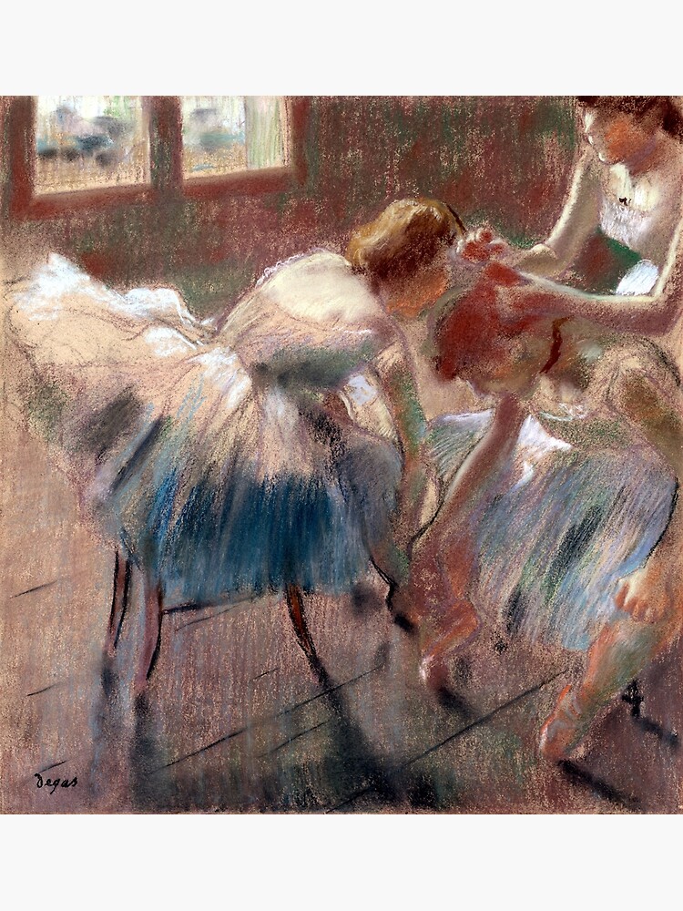 "Edgar Degas Three Dancers Preparing For Class" Poster By Pdgraphics ...