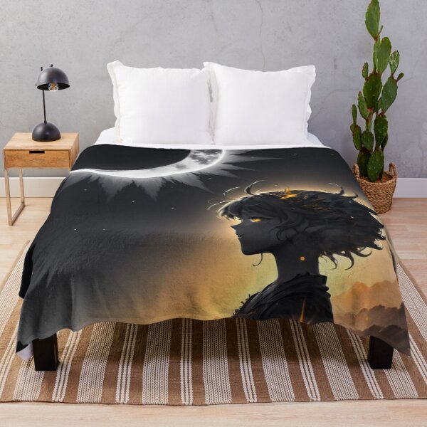 Item preview, Anime Fantasy Art : Double exposure during the solar eclipse designed and sold by MtnTopAnime.