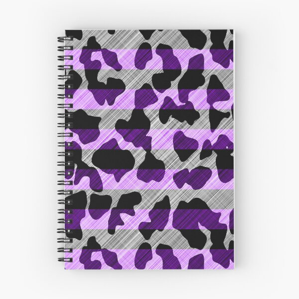 Item preview, Anisotropic Crosshatch Fade Between Cow Print and Black And Purple Stripes designed and sold by TheRulerofEarth.