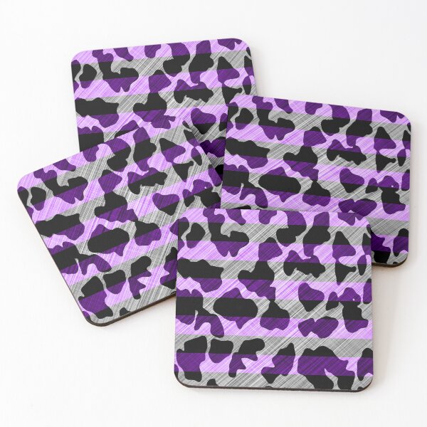 Item preview, Anisotropic Crosshatch Fade Between Cow Print and Black And Purple Stripes designed and sold by TheRulerofEarth.