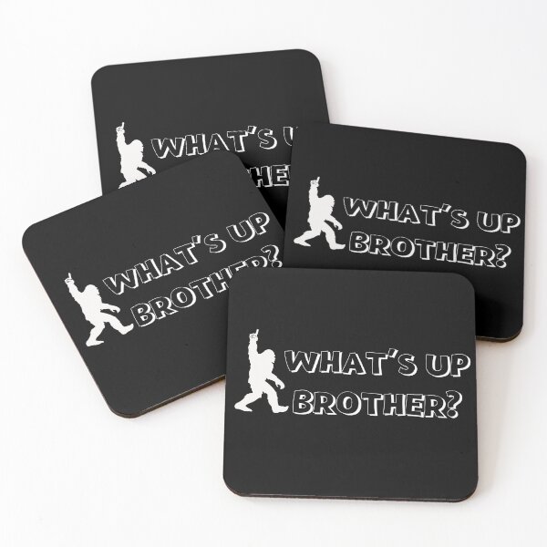 Item preview, What's Up Brother Funny Bigfoot Comic Typography designed and sold by moproconcepts.