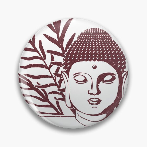 Item preview, Buddha Head Statue with Palm Fronds - Snow + Wine designed and sold by Irene Estelle.