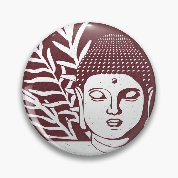Item preview, Buddha Head Statue with Palm Fronds - Wine + Snow designed and sold by Irene Estelle.