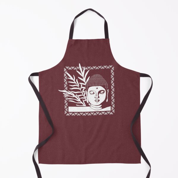 Item preview, Buddha Head Statue with Palm Fronds - Wine + Snow designed and sold by Irene Estelle.