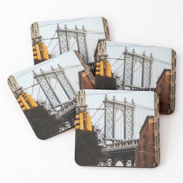 Item preview, Manhattan bridge in New York City with the empire state building view  designed and sold by Morocco Marrakech Photo Prints.