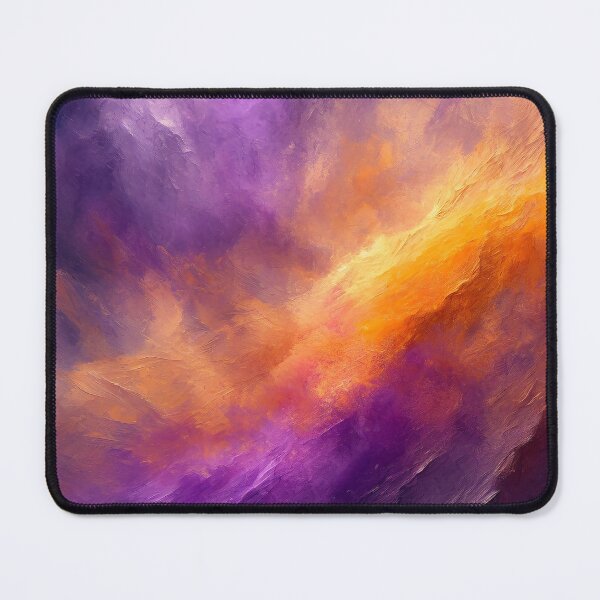 Item preview, Vibrant mix of purple, orange, and yellow hues create an abstract, cloud-like painting designed and sold by homydesign.