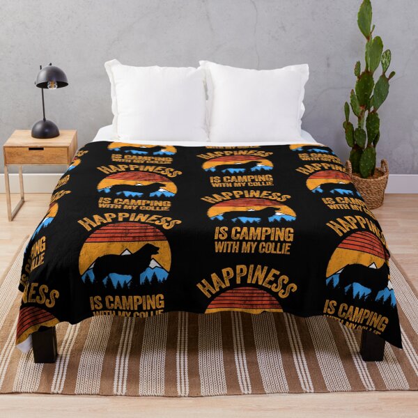 Item preview, Classic Happiness Is Camping With My Border Collie designed and sold by Guarddogdrive.