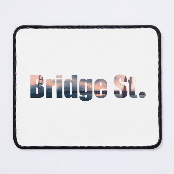 Item preview, Bridge Street Street Name gift with foggy bridge background designed and sold by TheMugDirectory.